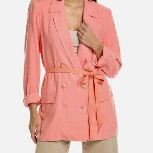 NWT Free People Olivia Belted Jacket Blazer Strawberry Colada Valentines XS $168